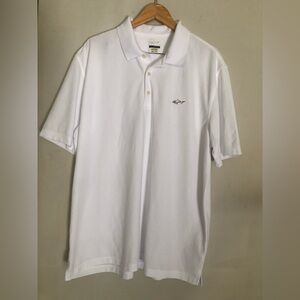 Greg Norman Collection White Polo Shirt with Embroidered Logo size XXXL